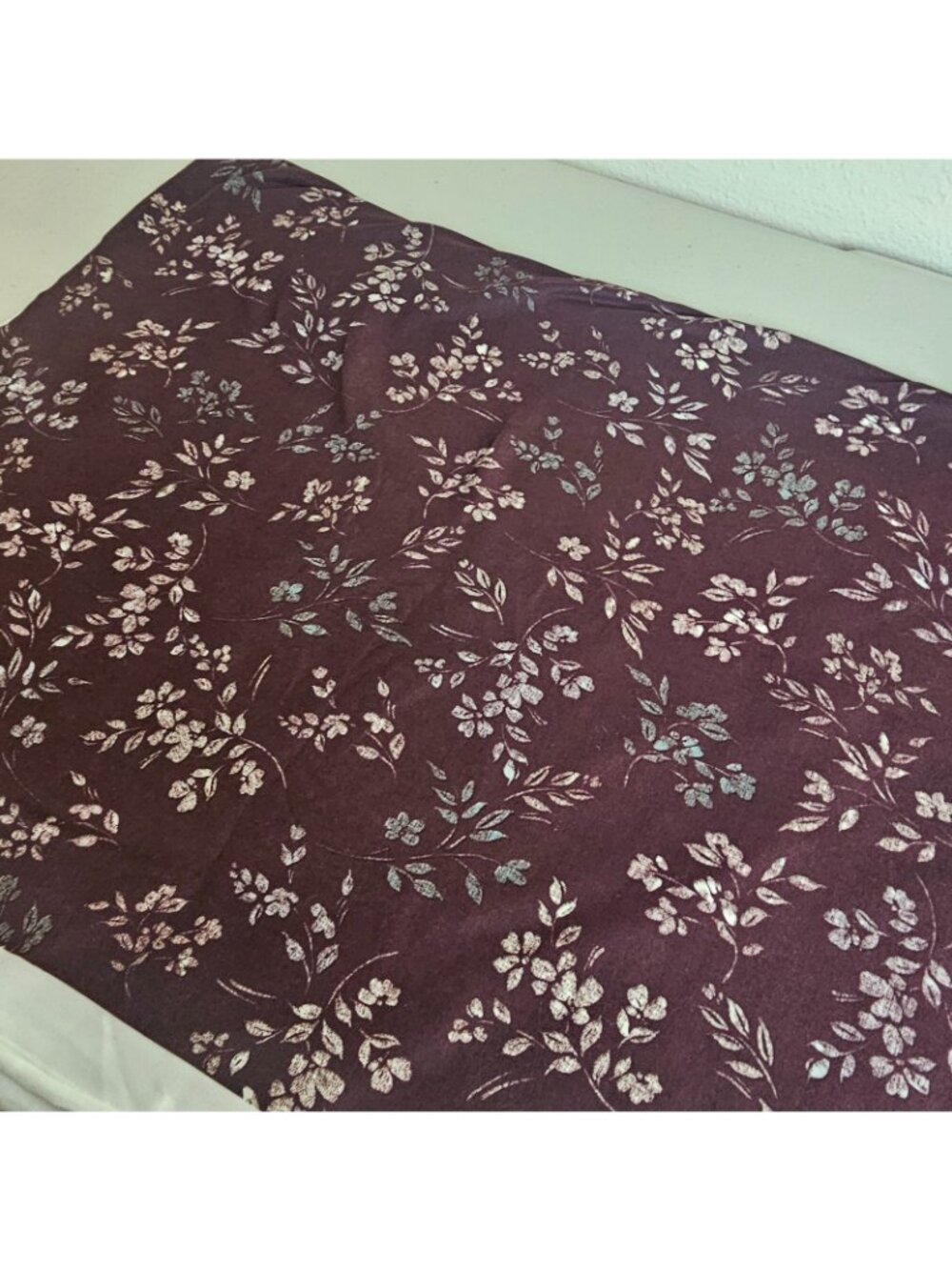 Joann Exclusive Floral Fabric Lot 2 Cuts 61x110 61x36 Rayon Polyester - Picture 3 of 7